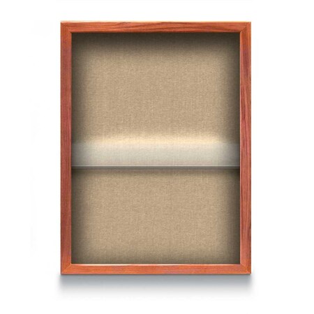 United Visual Products Indoor Enclosed Combo Board, 48"x36", Black Frame/Blue & Apricot UVCB4836B-BLUE-APRICOT